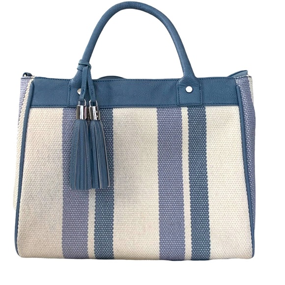 JustFab Handbags - Just Fab Satchel Purse with Tassel Blue